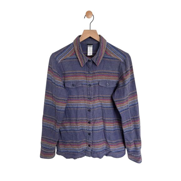 Patagonia Fjord Flannel Gaucho Striped Button Up Shirt | Size 8 - Picture 1 of 5